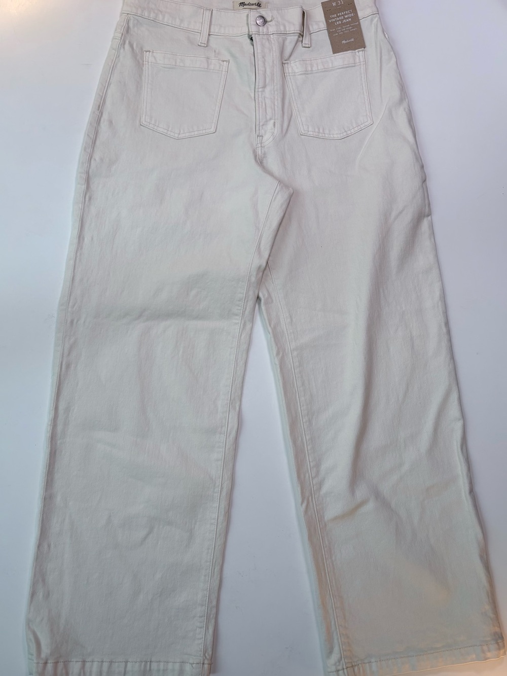 Madewell W’s Perfect Vintage Wide-Leg Jeans in Off-White